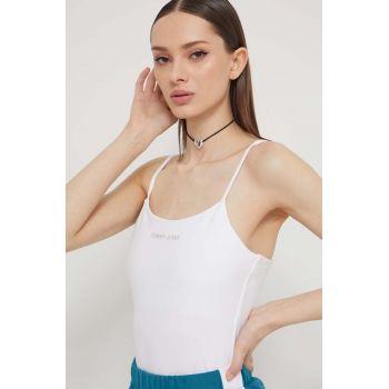 Tommy Jeans top femei, culoarea alb