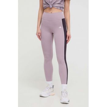 adidas Performance colanți de antrenament Optime culoarea violet, cu model IN5888 la reducere