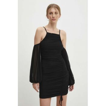 Answear Lab rochie culoarea negru, mini, mulata