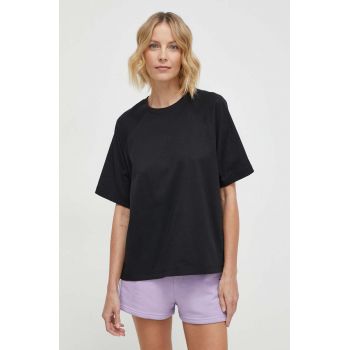 Champion tricou din bumbac femei, culoarea negru 117351