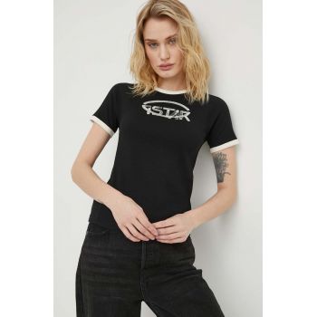 G-Star Raw tricou din bumbac femei, culoarea negru ieftin