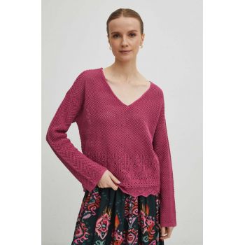 Medicine pulover femei, culoarea roz, călduros de firma original