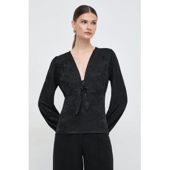 Morgan bluza femei, culoarea negru, neted