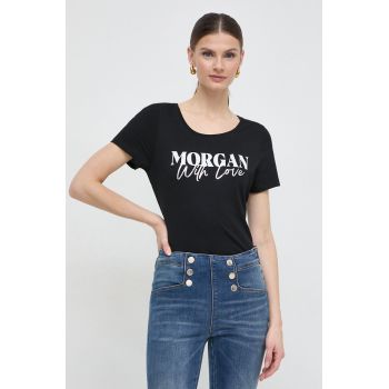 Morgan tricou femei, culoarea negru