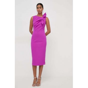 Nissa rochie culoarea violet, mini, mulată RZ14787