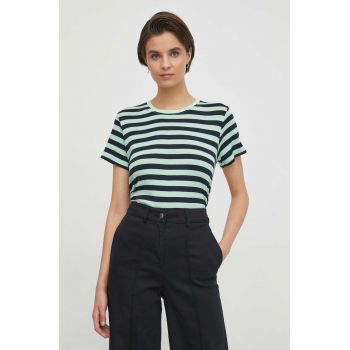 Pepe Jeans tricou din bumbac femei, culoarea verde ieftin