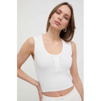 Silvian Heach top femei, culoarea bej de firma original