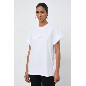Victoria Beckham tricou din bumbac femei, culoarea alb