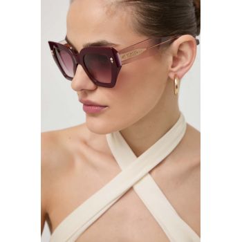 Etro ochelari de soare femei, culoarea bordo de firma originali