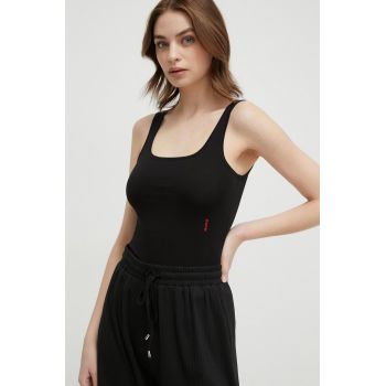 HUGO top femei, culoarea negru