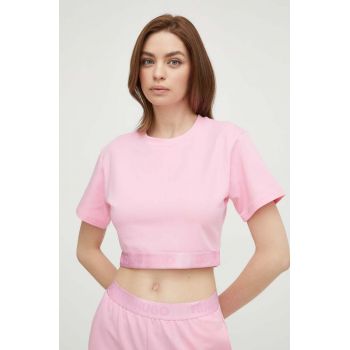 HUGO tricou lounge culoarea roz 50520497