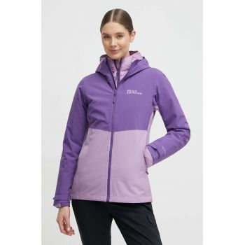 Jack Wolfskin jacheta de exterior Weiltal 2L culoarea violet
