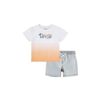 Levi's set de bumbac pentru bebelusi culoarea portocaliu