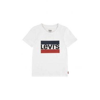 Levi's tricou de bumbac pentru copii culoarea alb