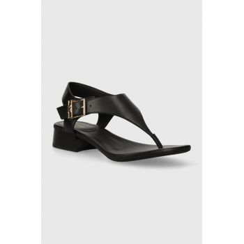 MICHAEL Michael Kors sandale de piele Robyn femei, culoarea negru, cu platforma, 40S4RBFS1L
