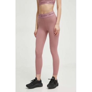 New Balance leggins de antrenament Sleek culoarea roz, cu imprimeu la reducere