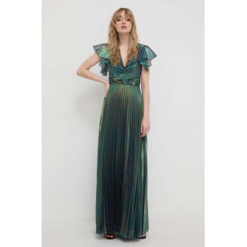 Nissa rochie culoarea verde, maxi, evazați RS14575