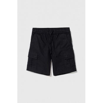 Quiksilver pantaloni scurti copii TAXERCARGOYTH culoarea negru, talie reglabila