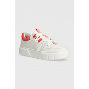 Timberland sneakers din piele Laurel Court culoarea alb, TB0A64J8EM21