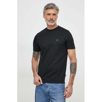 BOSS tricou barbati, culoarea negru, cu imprimeu