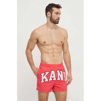 Karl Kani pantaloni scurti de baie barbati, culoarea rosu de firma original