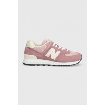 New Balance sneakers 574 culoarea roz, U574BWE de firma originali