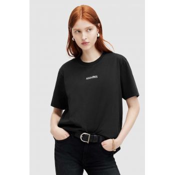 AllSaints tricou din bumbac FORTUNA femei, culoarea negru