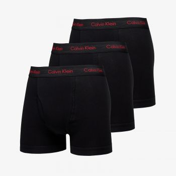 Calvin Klein Cotton Stretch Wicking Technology Classic Fit Trunk 3-Pack Black de firma originali