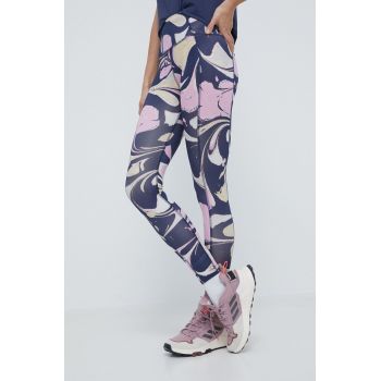 Columbia leggins sport Boundless Trek femei, culoarea violet, neted, 2033514