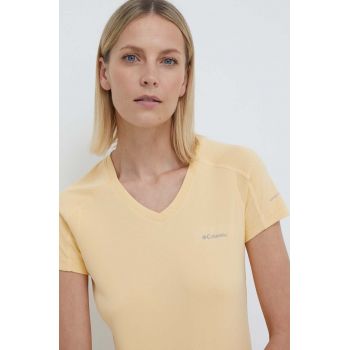 Columbia tricou sport Zero Rules culoarea galben 1533571