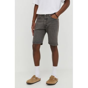 Levi's pantaloni scurti din bumbac culoarea gri de firma originali