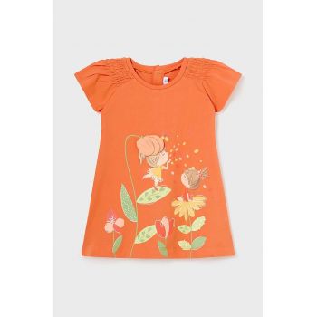 Mayoral rochie bebe culoarea portocaliu, mini, drept