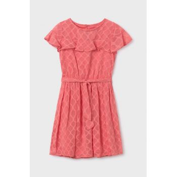 Mayoral rochie fete culoarea roz, mini, evazati ieftina