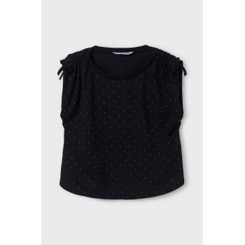 Mayoral top din bumbac pentru copii culoarea negru