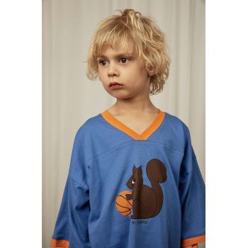 Mini Rodini tricou de bumbac pentru copii Squirrel cu imprimeu