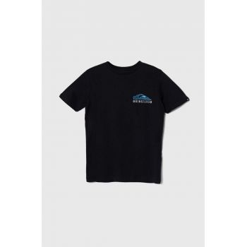 Quiksilver tricou de bumbac pentru copii SNAKECHARMERYTH culoarea albastru marin, cu imprimeu