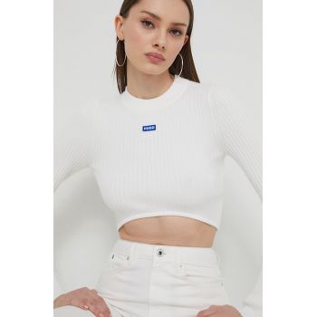 HUGO Blue pulover femei, culoarea alb, light 50514280 ieftin