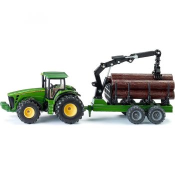 Jucarie FARMER tractor with forest trailer, model vehicle