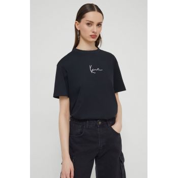 Karl Kani tricou din bumbac femei, culoarea negru