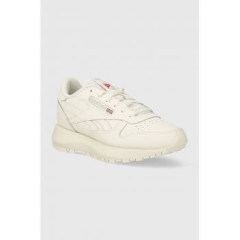 Reebok Classic sneakers din piele CLASSIC LEATHER culoarea bej