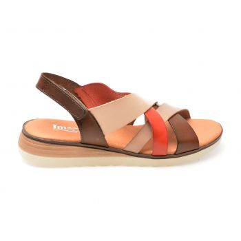 Sandale casual IMAGE maro, KITON, din piele naturala
