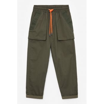 Pantaloni de bumbac cu talie ajustabila