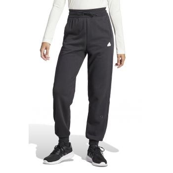 Pantaloni de trening crop cu talie inalta