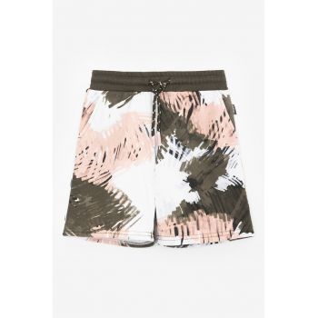 Pantaloni scurti de trening cu model abstract
