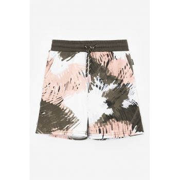 Pantaloni scurti de trening cu model abstract