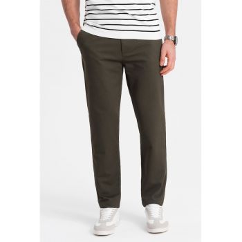 Pantaloni chino cu aspect texturat