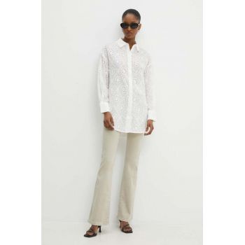 Answear Lab camasa femei, culoarea alb, cu guler clasic, relaxed la reducere