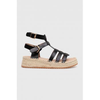 Answear Lab espadrile culoarea negru, cu platforma ieftine