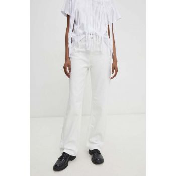 Answear Lab jeansi femei, culoarea alb ieftini