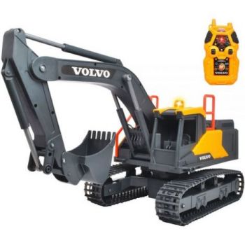 Excavator Dickie Toys Volvo Mining Excavator 60 cm cu telecomanda, lumini si sunete gri ieftin